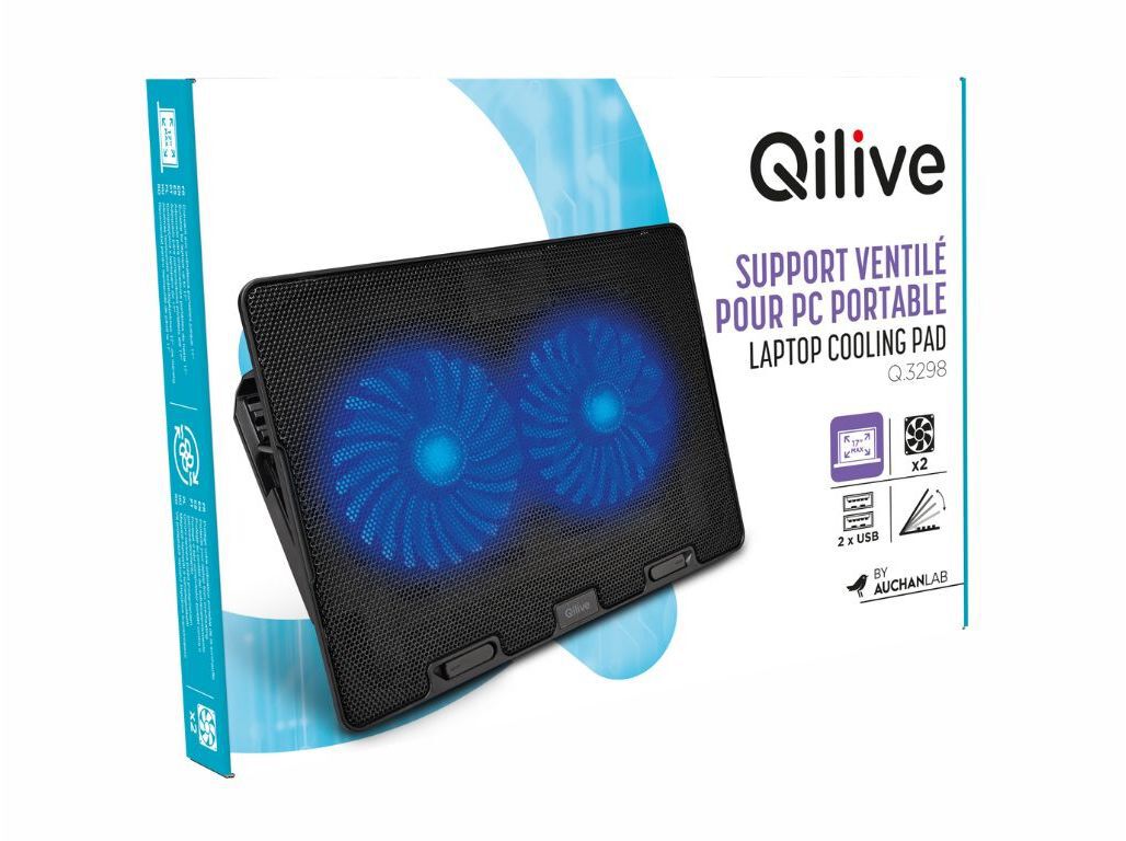 BASE DE REFRIGERA&Ccedil;&Atilde;O PARA PC QILIVE Q.32982 (2 VENTOINHAS LIGA&Ccedil;&Atilde;O USB) image number 1