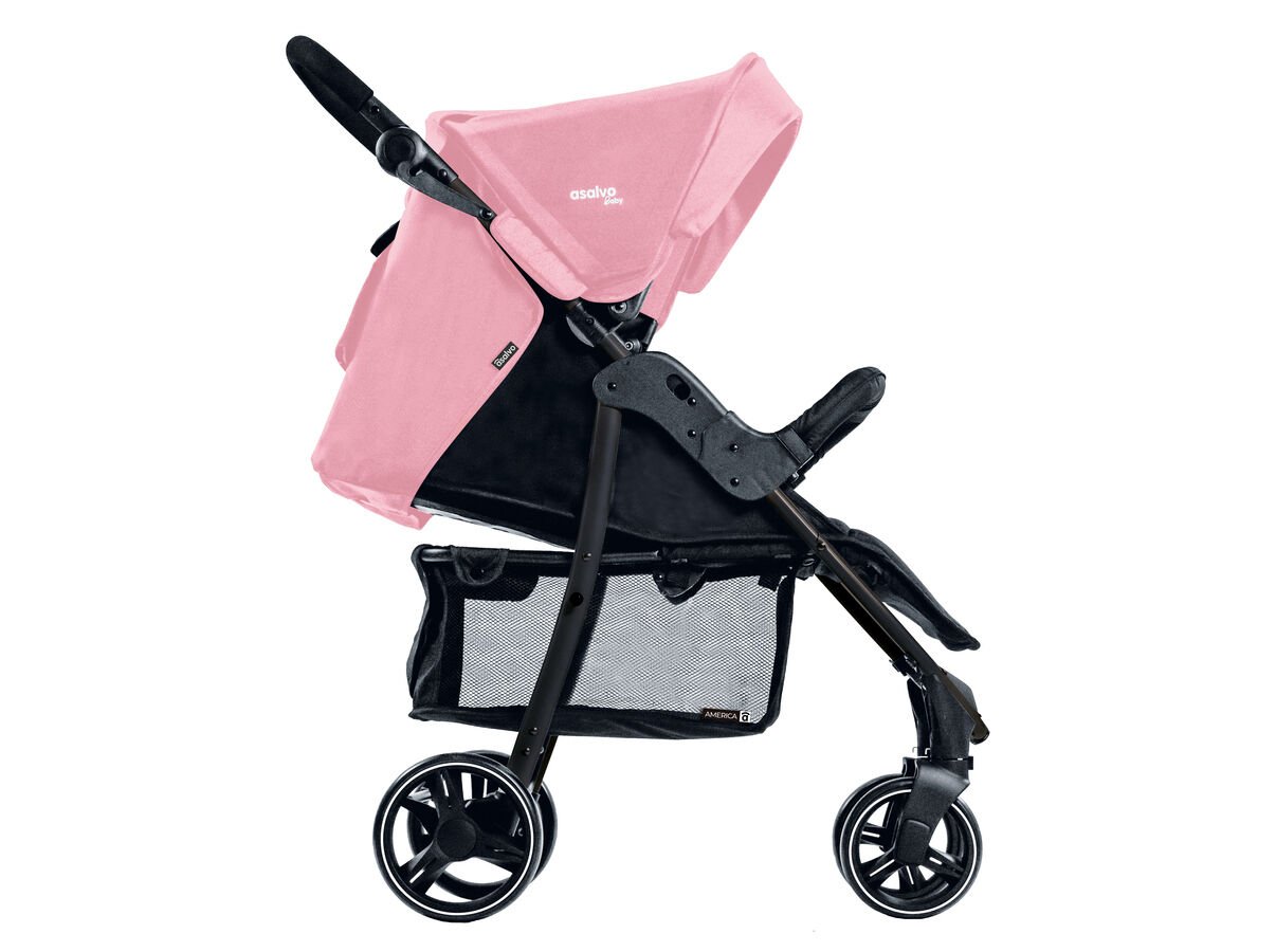 CARRINHO DE BEB&Eacute; ASALVO AMERICA 3 ROSA 106X82X51CM image number 2