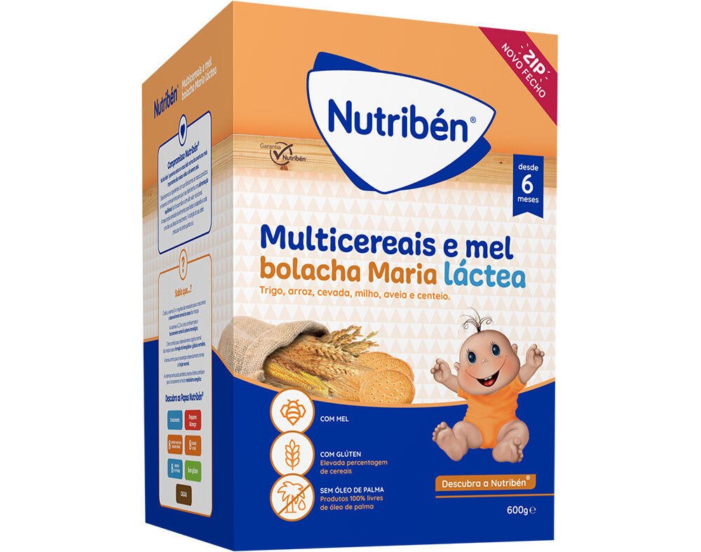 PAPA NUTRIBEN LACTEA MULTICEREAIS MEL E BOLACHA 600G