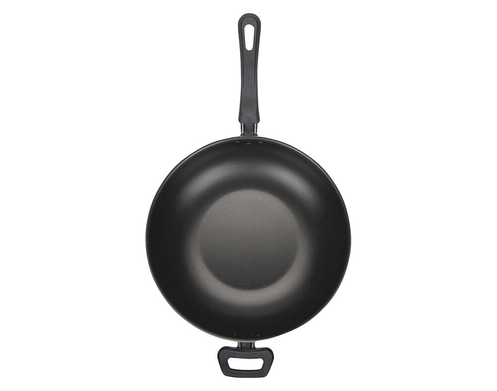 WOK C/ CABO E PEGA AUCHAN ALUMINIO 28CM