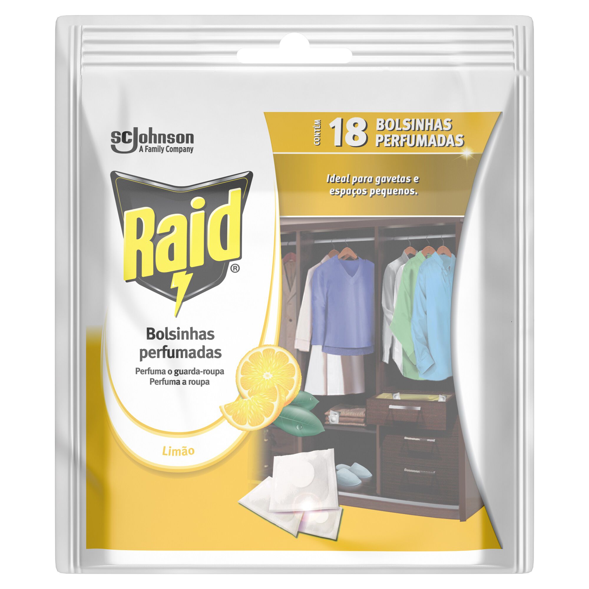 BOLSINHAS PERFUMADAS RAID LIM&Atilde;O 18UN