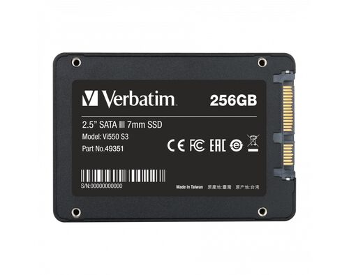 DISCO INTERNO VERBATIM SSD SATA III 256GB VI 550 S3 image number 2