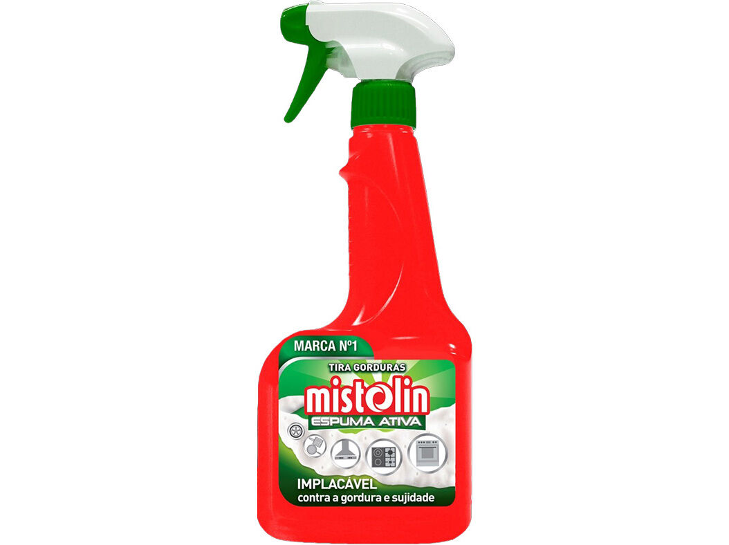 DESENGORDURANTE MISTOLIN SPRAY ESPUMA ATIVA 500ML