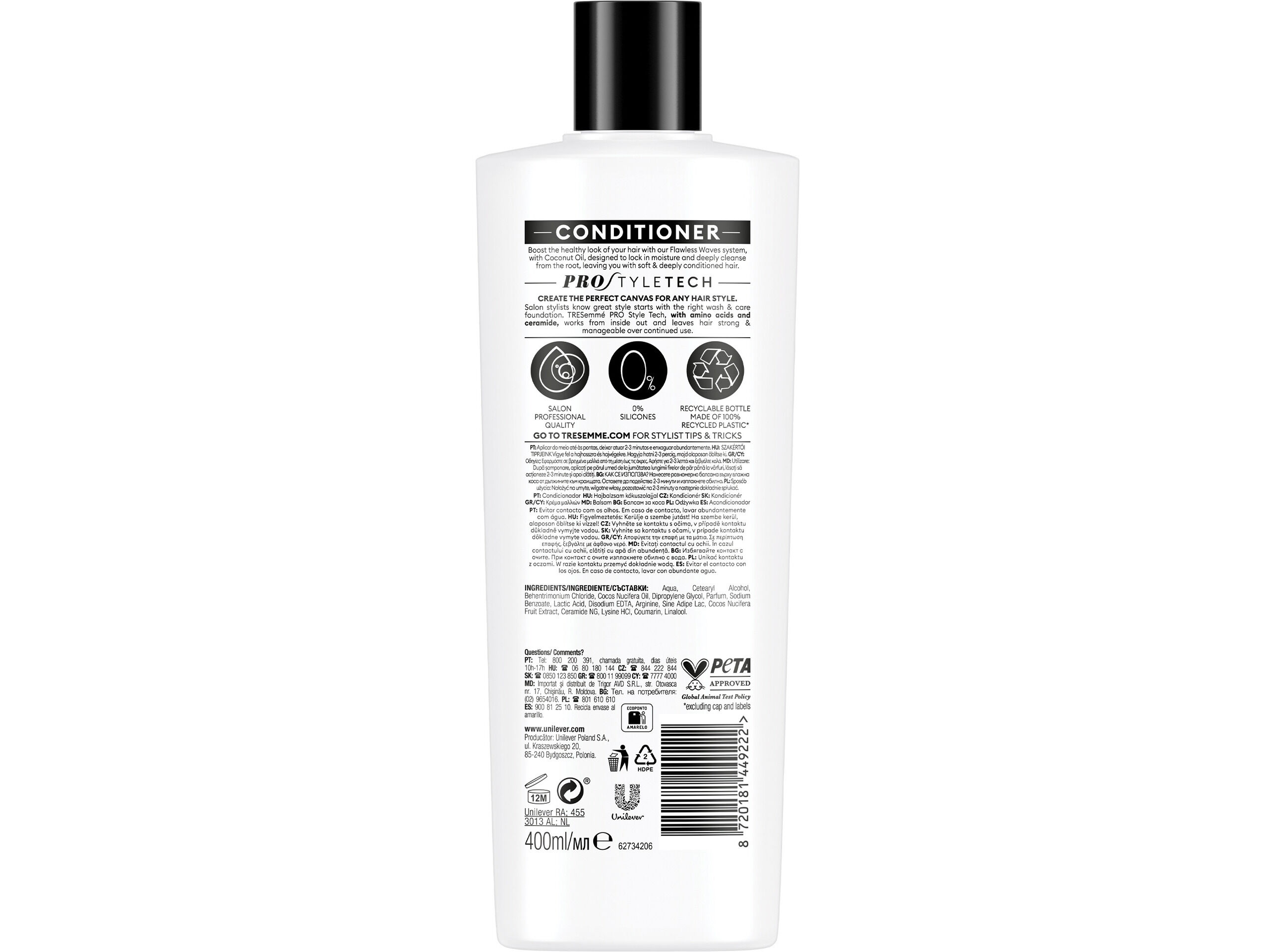 CONDICIONADOR TRESEMM&Eacute; FLAWLESS WAVES 400 ML image number 1