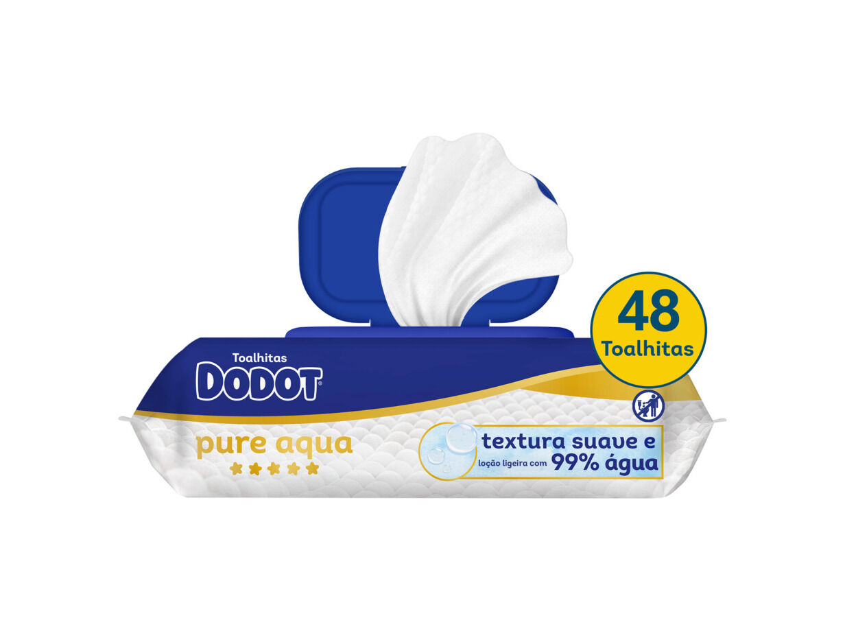 TOALHITAS BEB&Eacute; PURE AQUA DODOT 48 UN