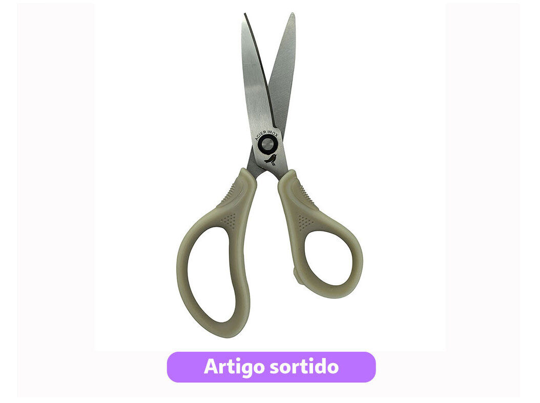 TESOURA BI-MATERIAL AUCHAN 17CM CORES SORTIDAS image number 3