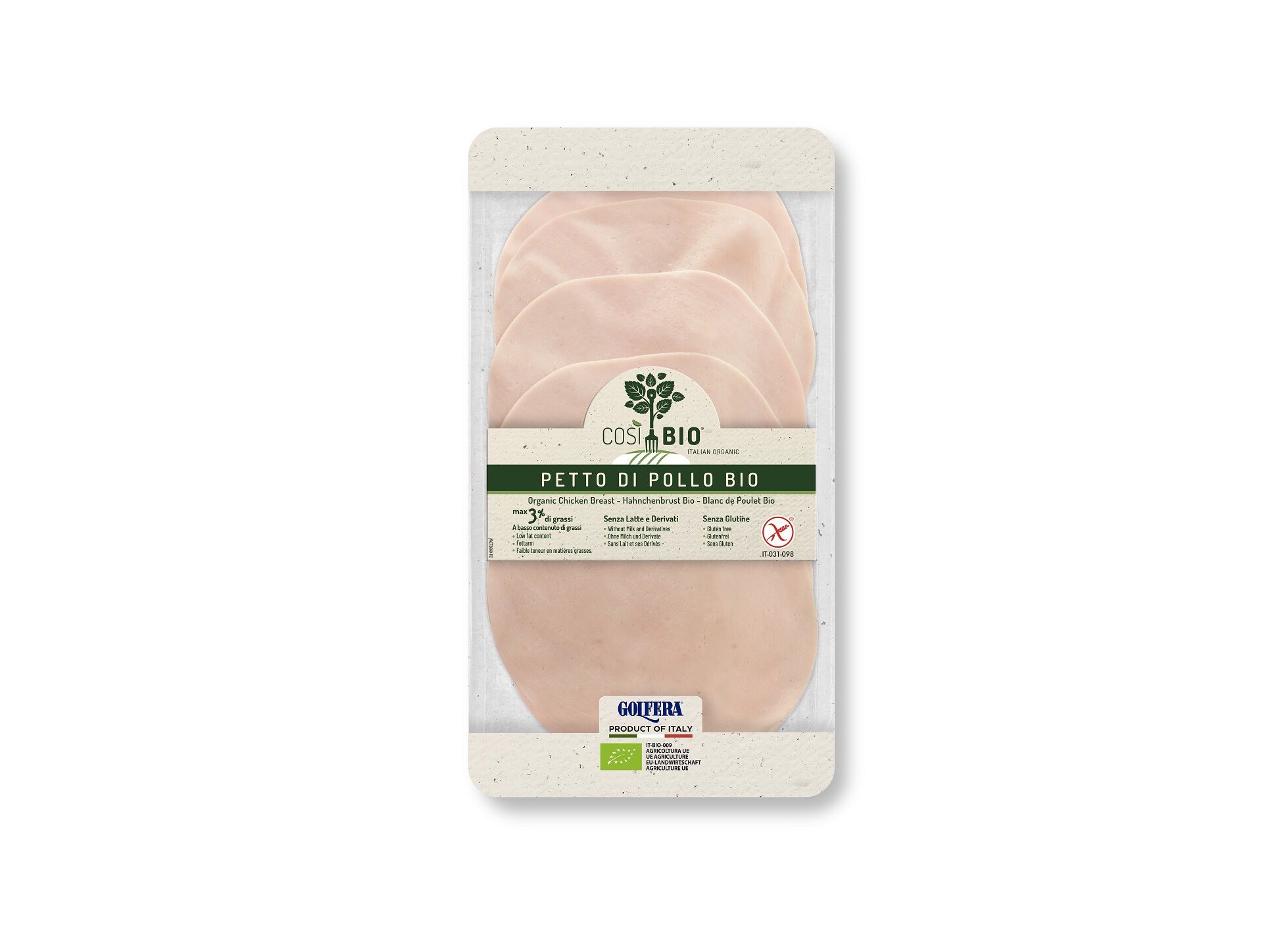 FIAMBRE FRANGO BIO COSI FATIADO 80G