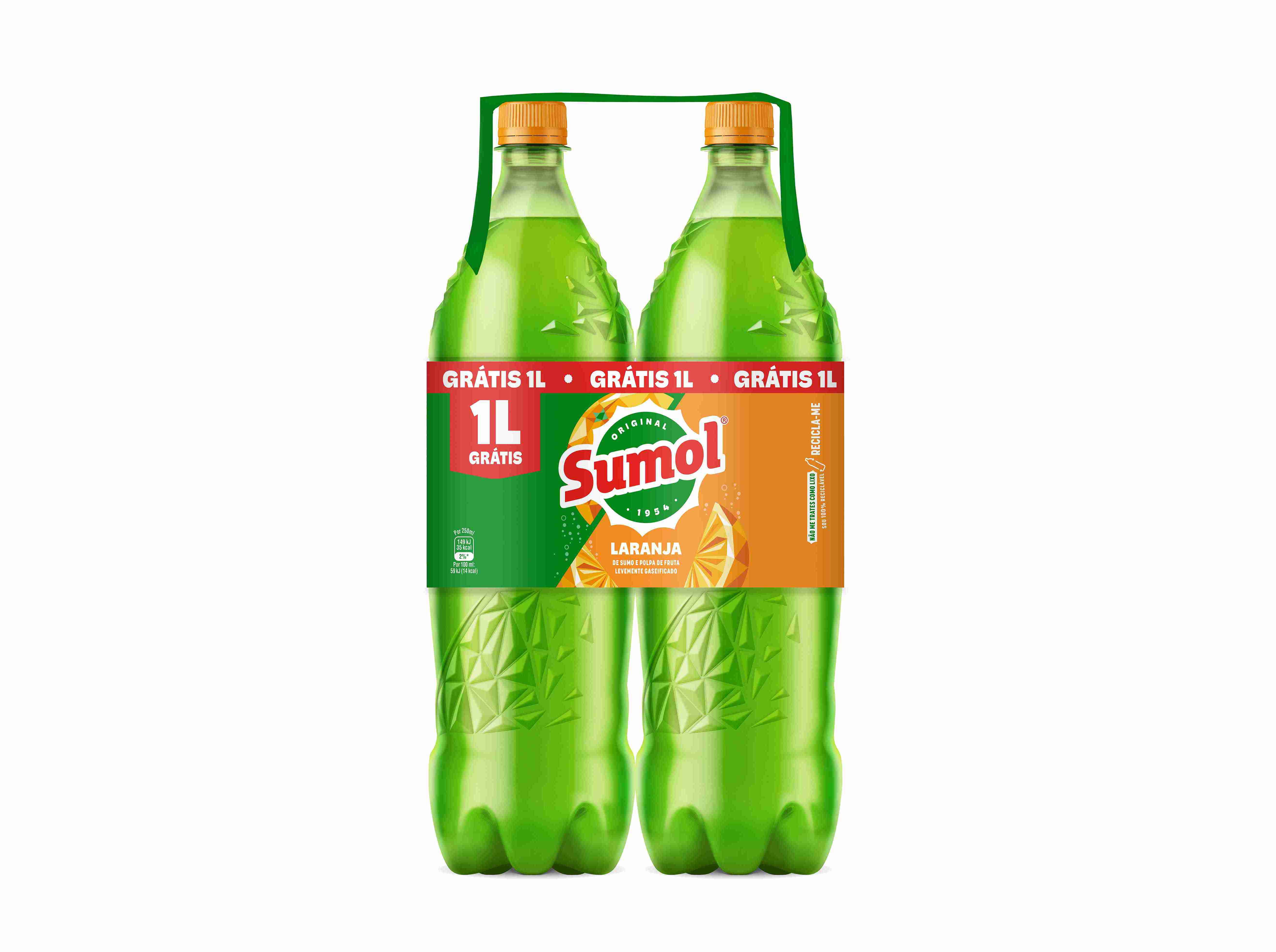 REFRIGERANTES COM G&Aacute;S SUMOL LARANJA 2X1.75L (SDR)
