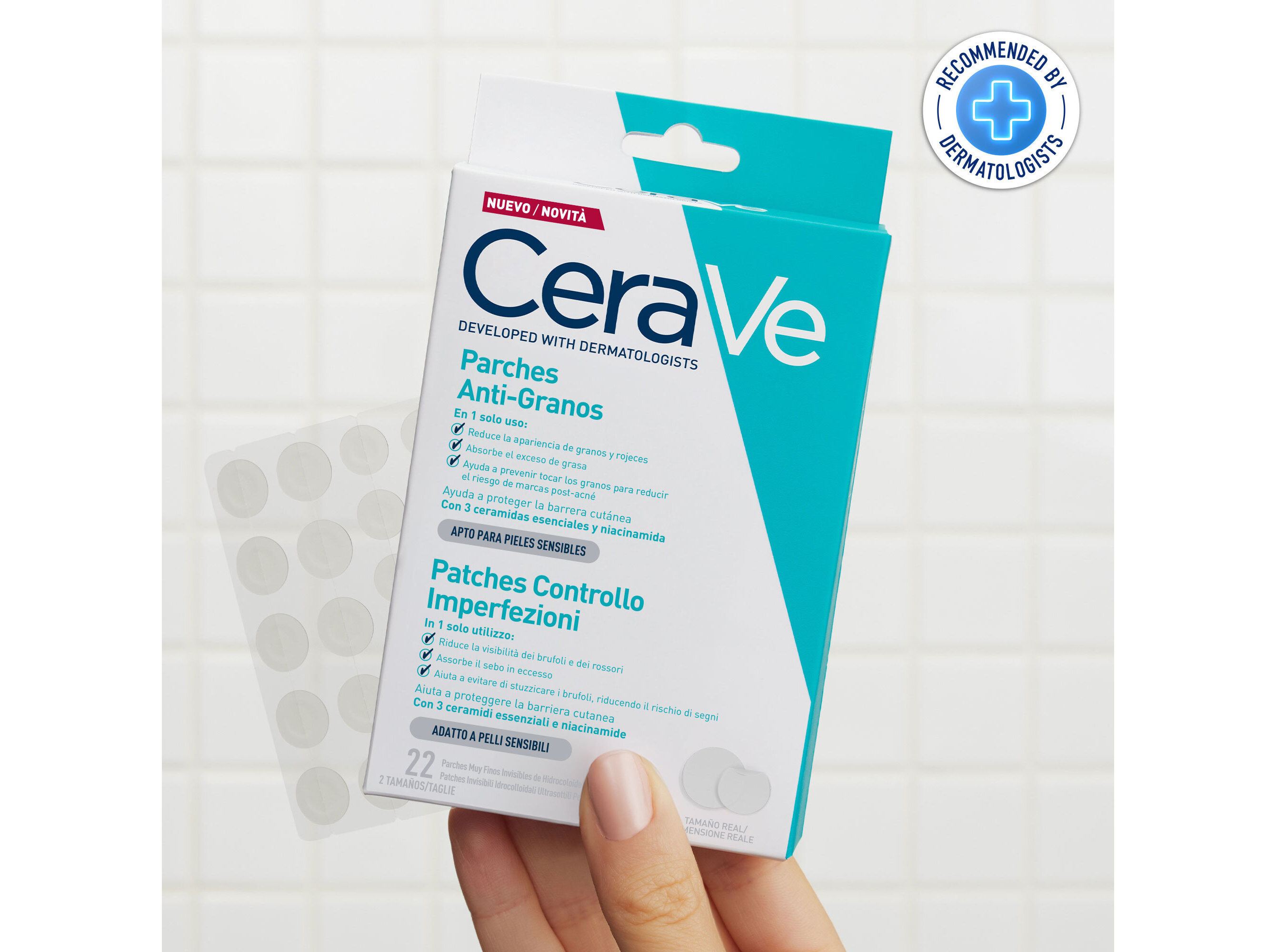 PATCHES CERAVE ANTI-BORBULHAS 22UN image number 1