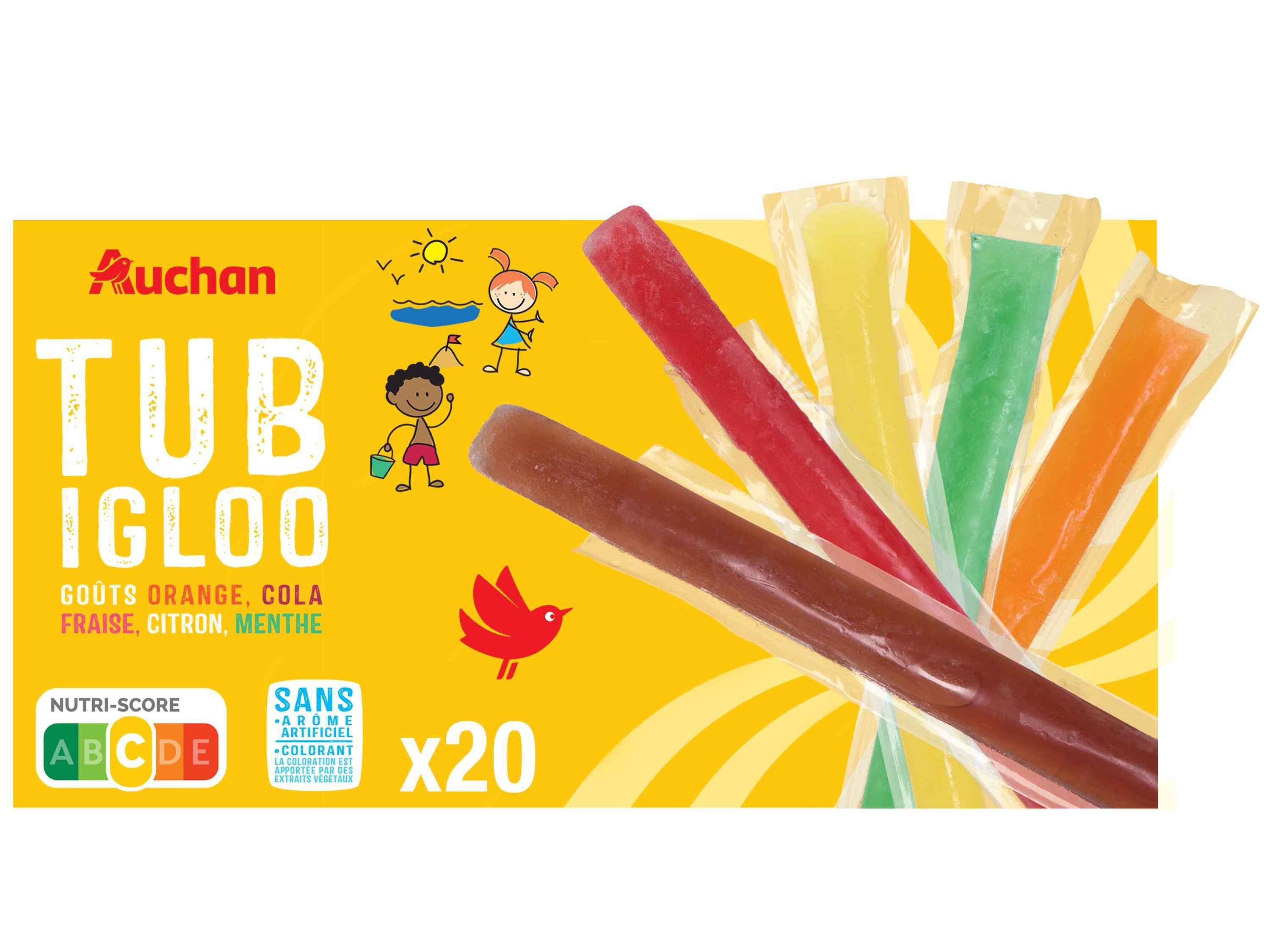 GELADO TUBO AUCHAN TUB IGLOO 20UN 800ML