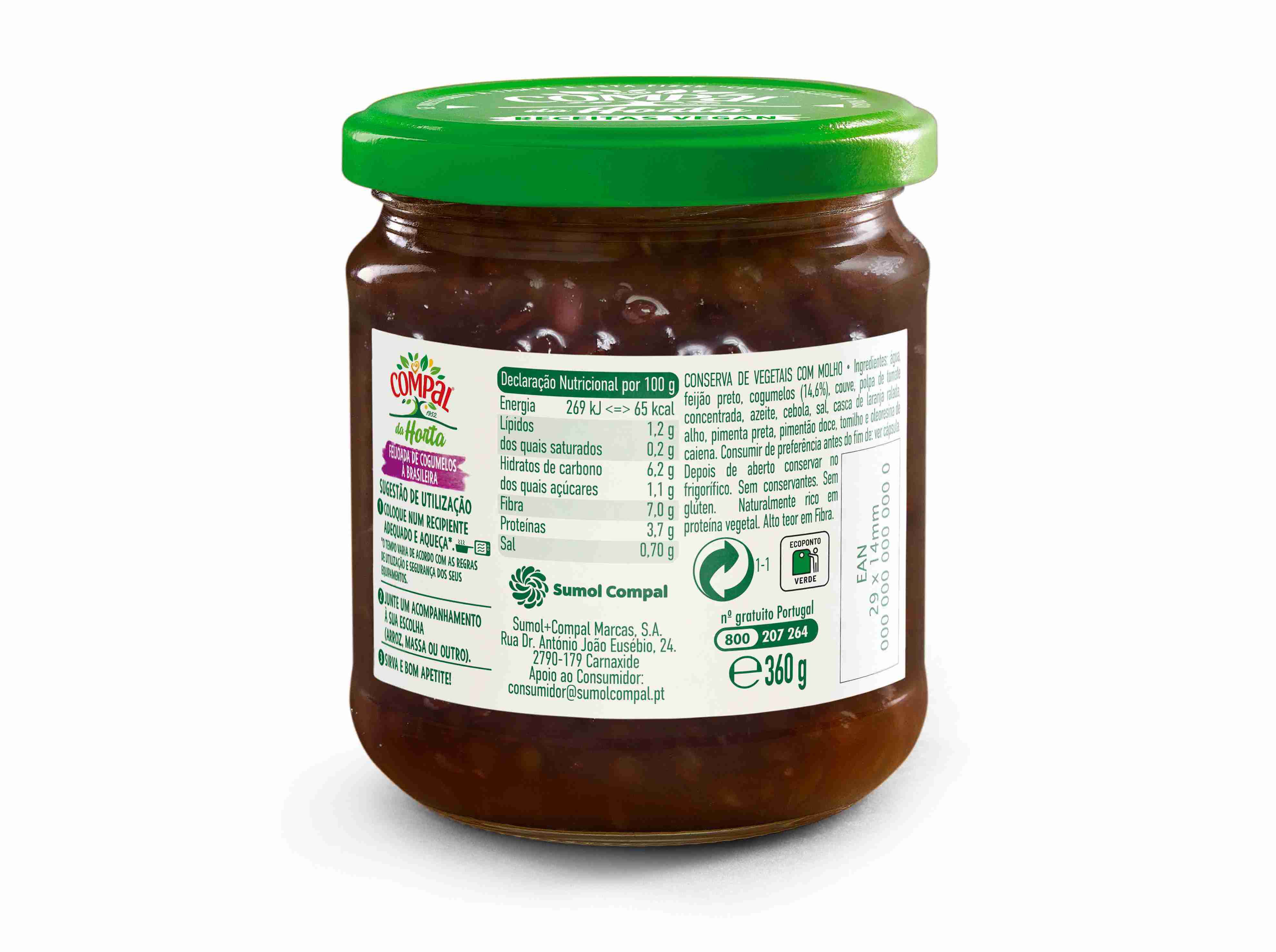 FEIJOADA DE COGUMELOS COMPAL 360G image number 1