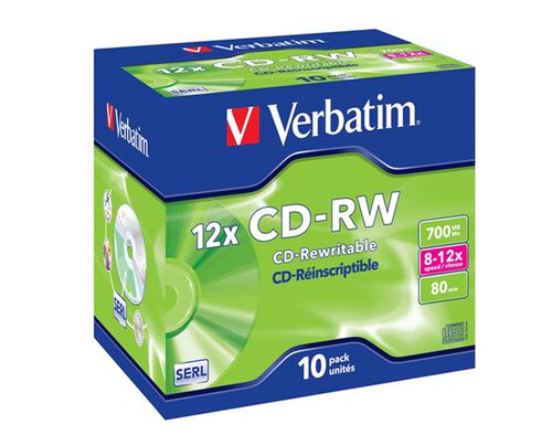 CD-RW VERBATIM HI-SPEED PACK10 image number 0