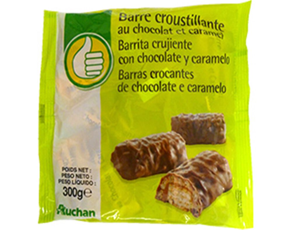 BARRAS POLEGAR CROCANTES CHOCOLATE E CARAMELO 300G