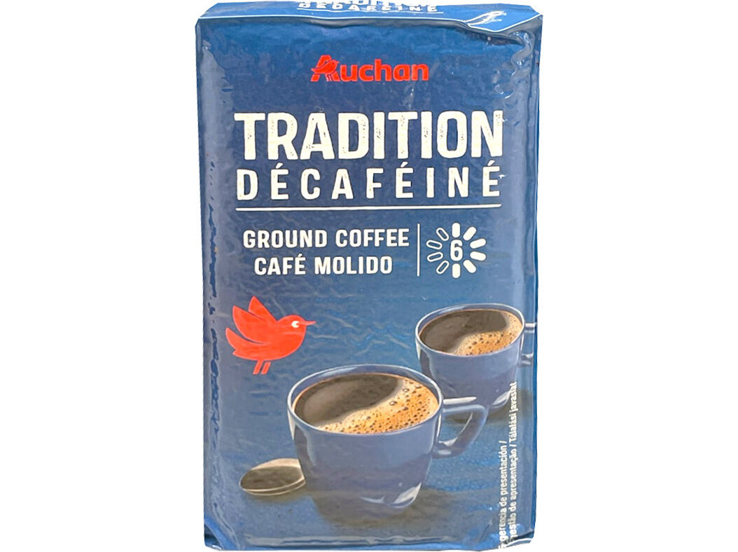 CAF&Eacute; AUCHAN MO&Iacute;DO TRADI&Ccedil;&Atilde;O DESCAFEINADO INTENSIDADE 6 250G