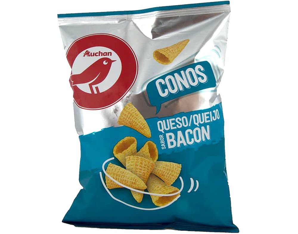 CONES AUCHAN SABOR BACON E QUEIJO 80G image number 0