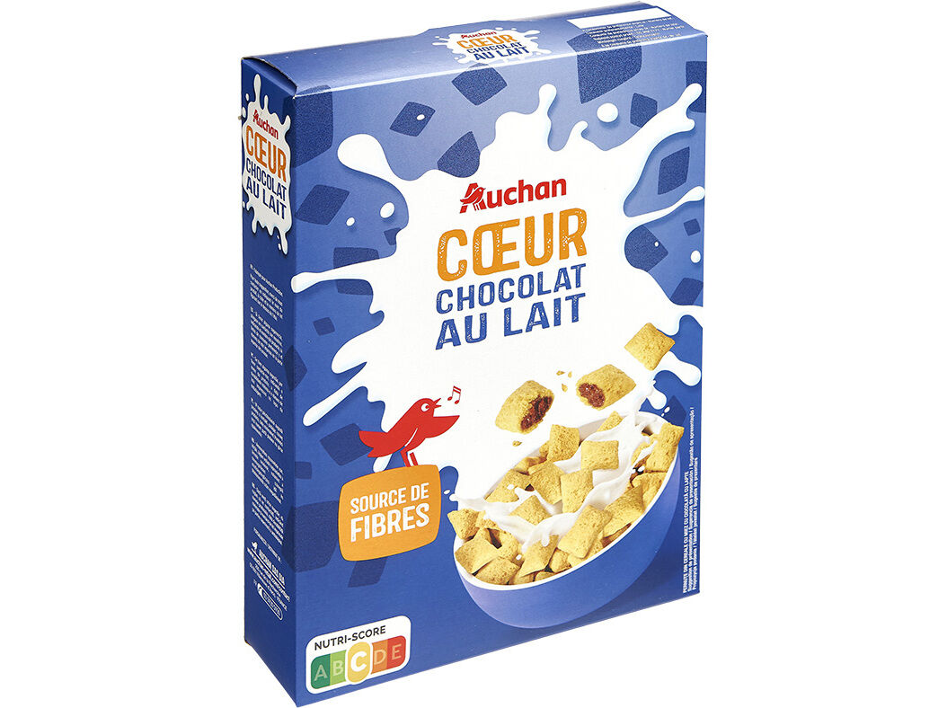 CEREAIS AUCHAN COM RECHEIO DE CHOCOLATE DE LEITE 400G