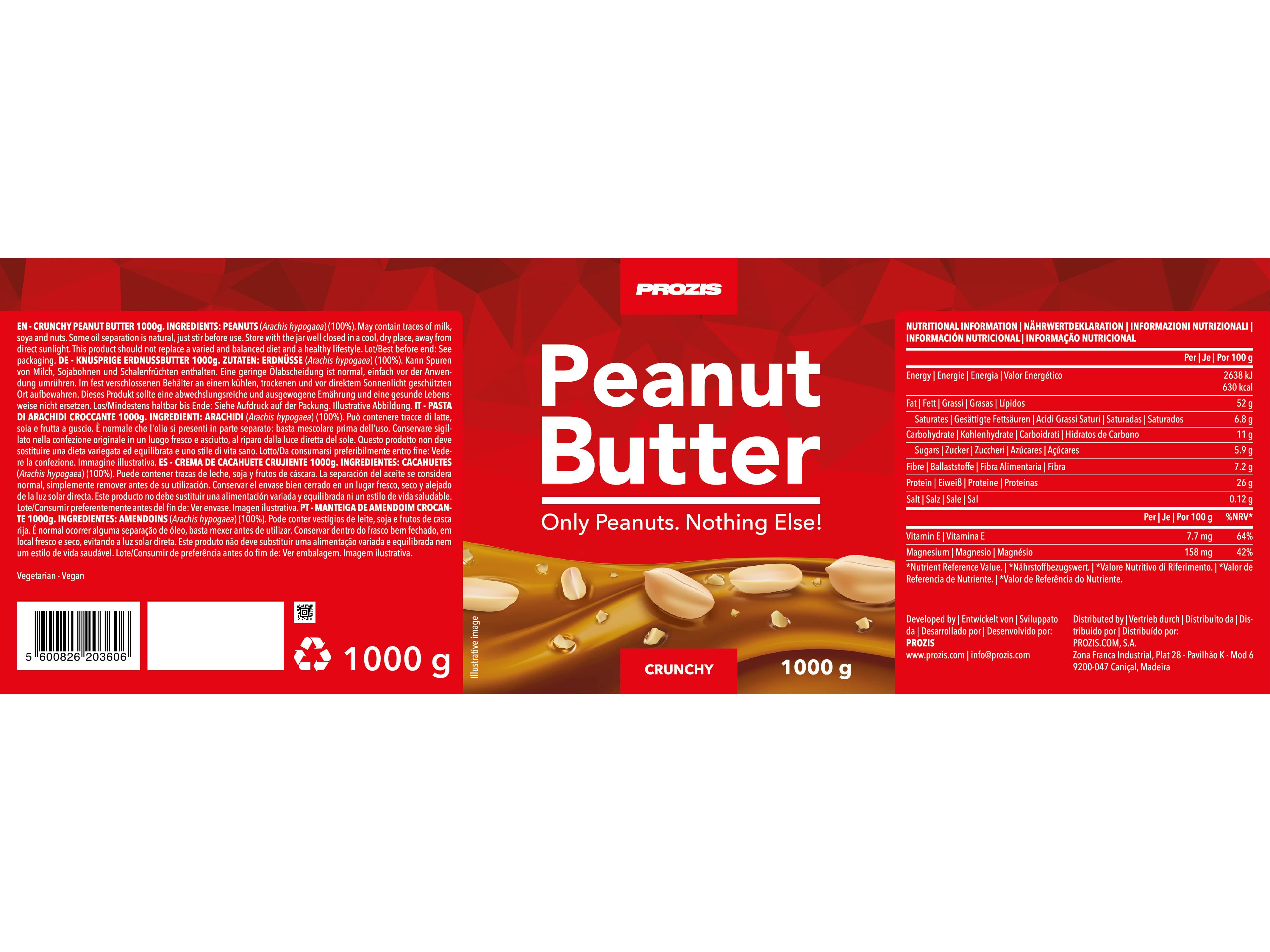 MANTEIGA PROZIS AMENDOIM CROCANTE 1KG image number 1