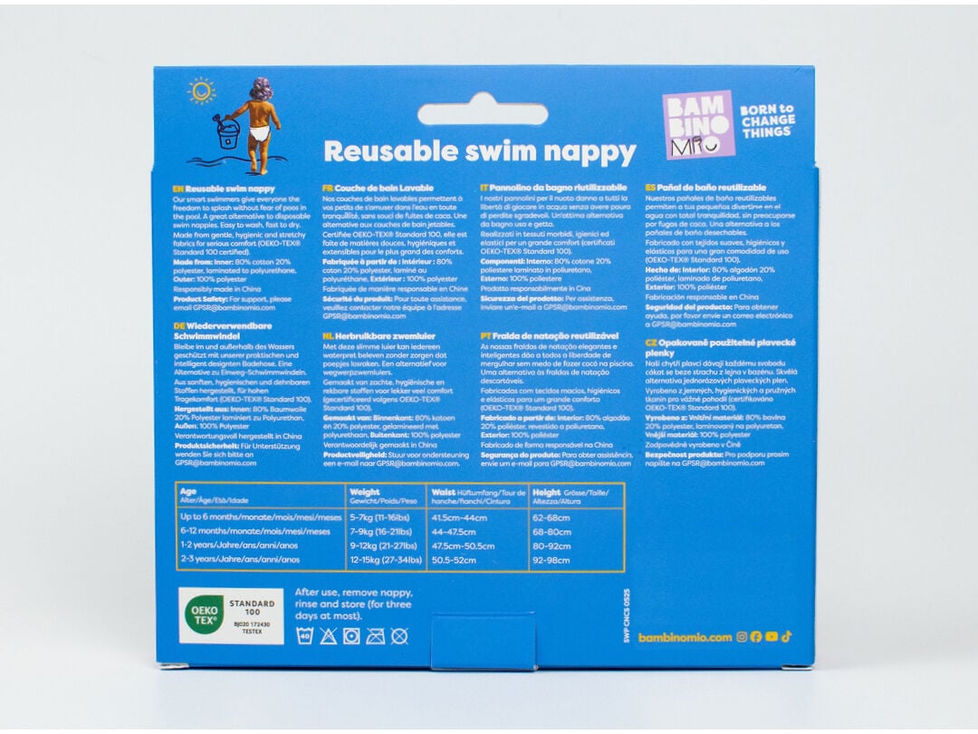 CUECA BANHO BAMBINO MIO LE&Otilde;ES REUTILIZ&Aacute;VEL 1-2 ANOS image number 7