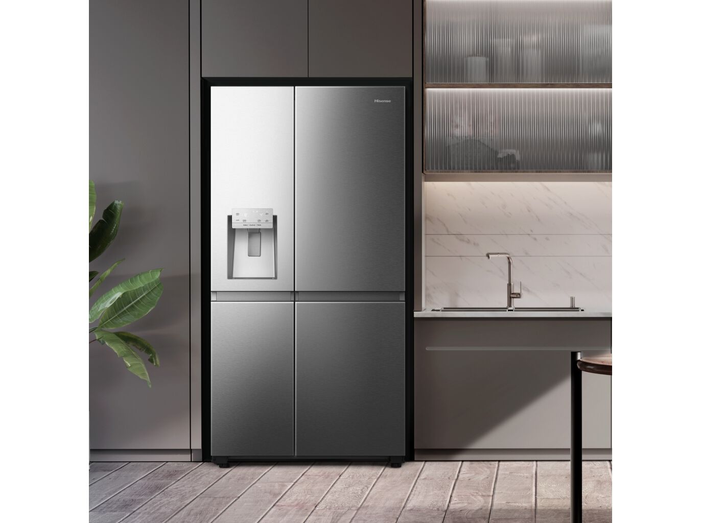 FRIGOR&Iacute;FICO AMERICANO HISENSE RS818N4TIC LOOK INOX C 632L image number 5