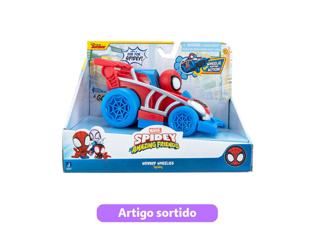 VE&Iacute;CULO WEBBED SPIDEY&FRIENDS WHEELIES CORES SORTIDAS image number 0