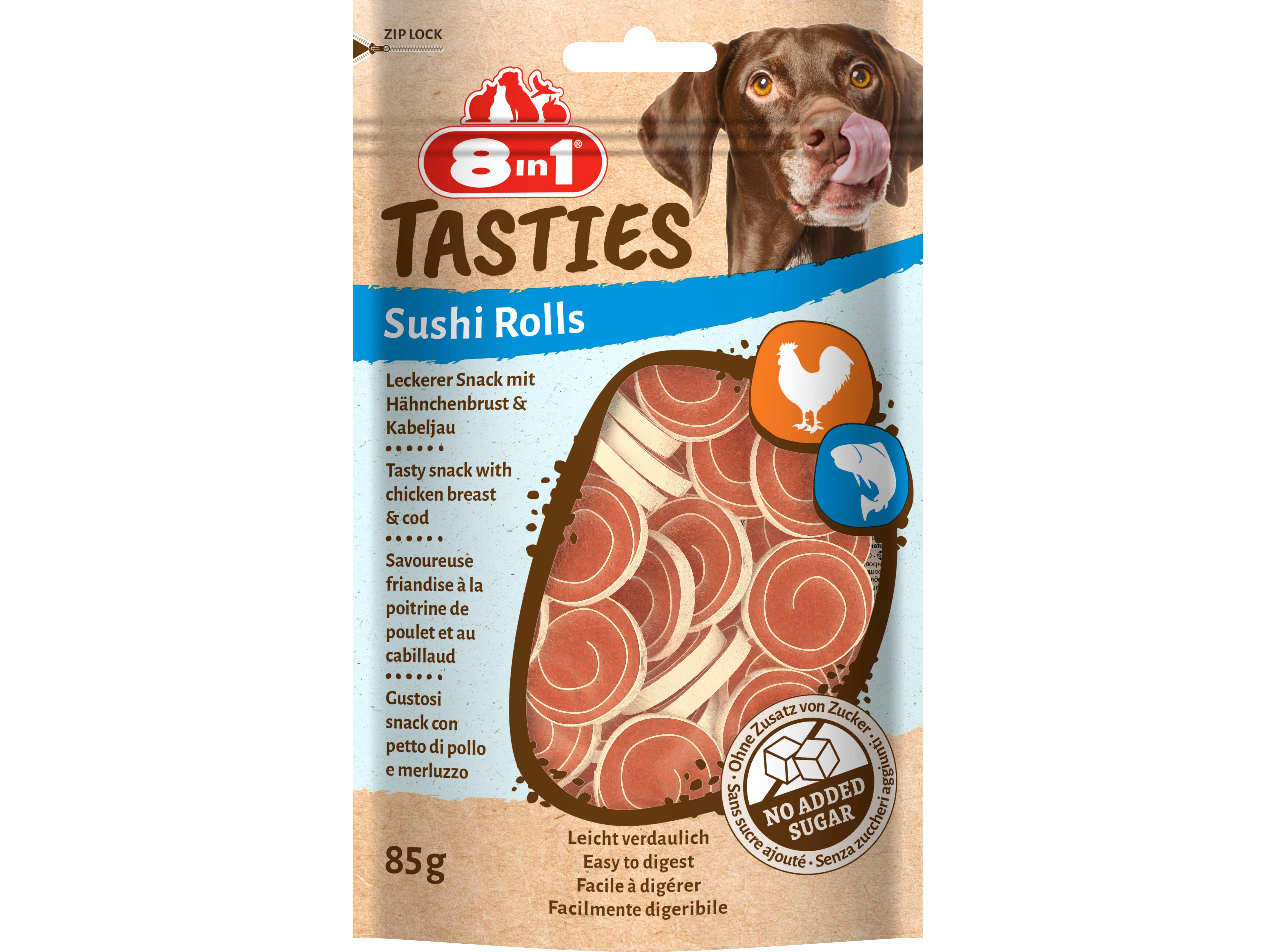 SNACKS C&Atilde;O 8IN1 SUSHI ROLLS 85G image number 0