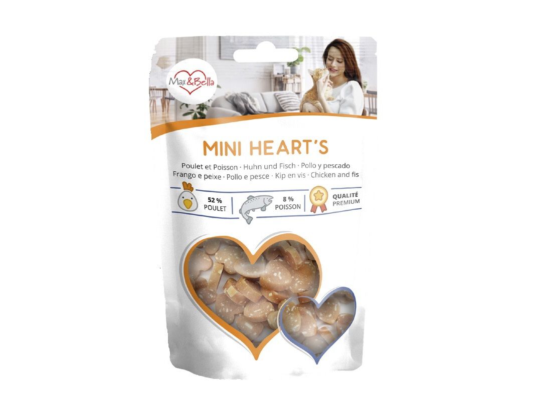 SNACK GATO MAX&BELLA FRANGO E PEIXE 50G image number 0