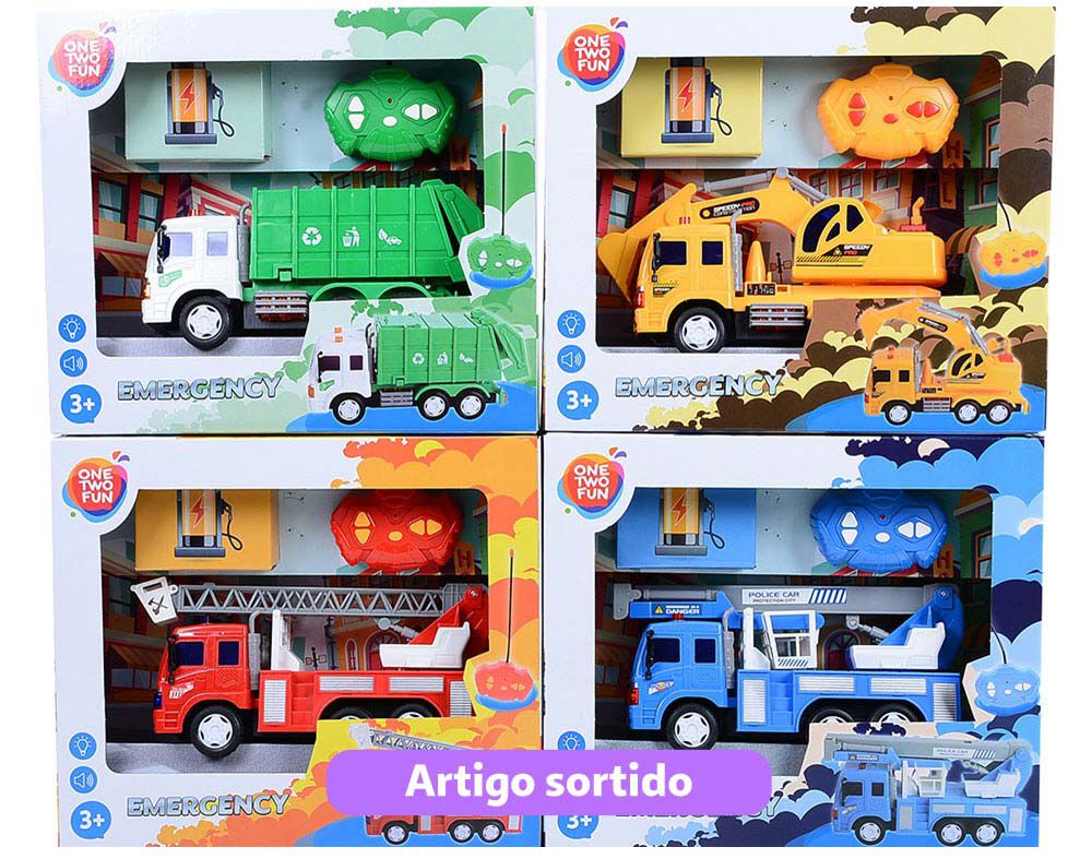 VE&Iacute;CULOS DE SERVI&Ccedil;O COM LUZ E SOM ONE TWO FUN MODELOS SORTIDOS