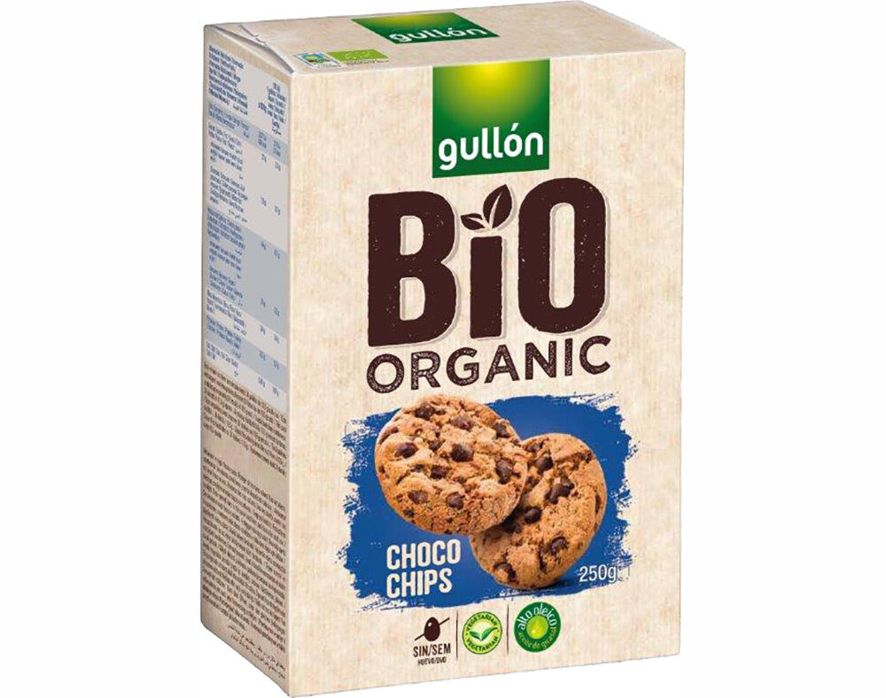 BOLACHA GULLON BIO ORGANIC CHOCO CHIPS 250G