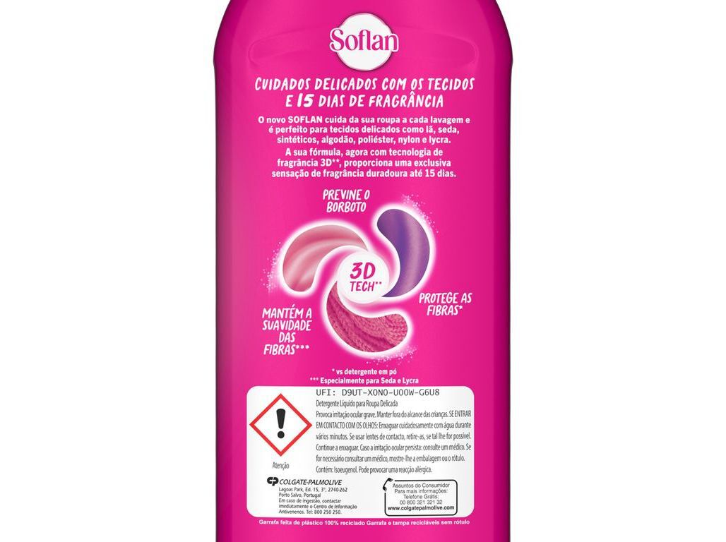 DET. ROUPA MANUAL SOFLAN DELICADO E PERFUMADO 22 DOSES image number 2