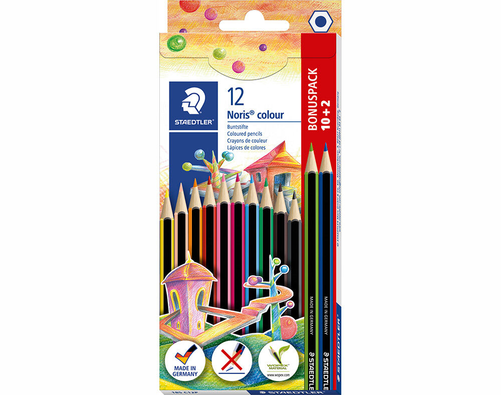 L&Aacute;PIS DE COR STAEDTLER NORIS COLOUR 10+2 UNIDADES image number 0