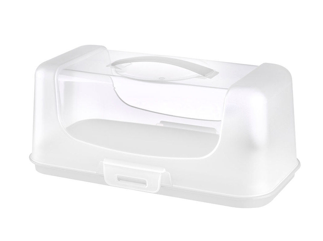 TRANSPORTADORA PARA BOLOS ACTUEL RECTANGULAR PL&Aacute;STICO BRANCO image number 0