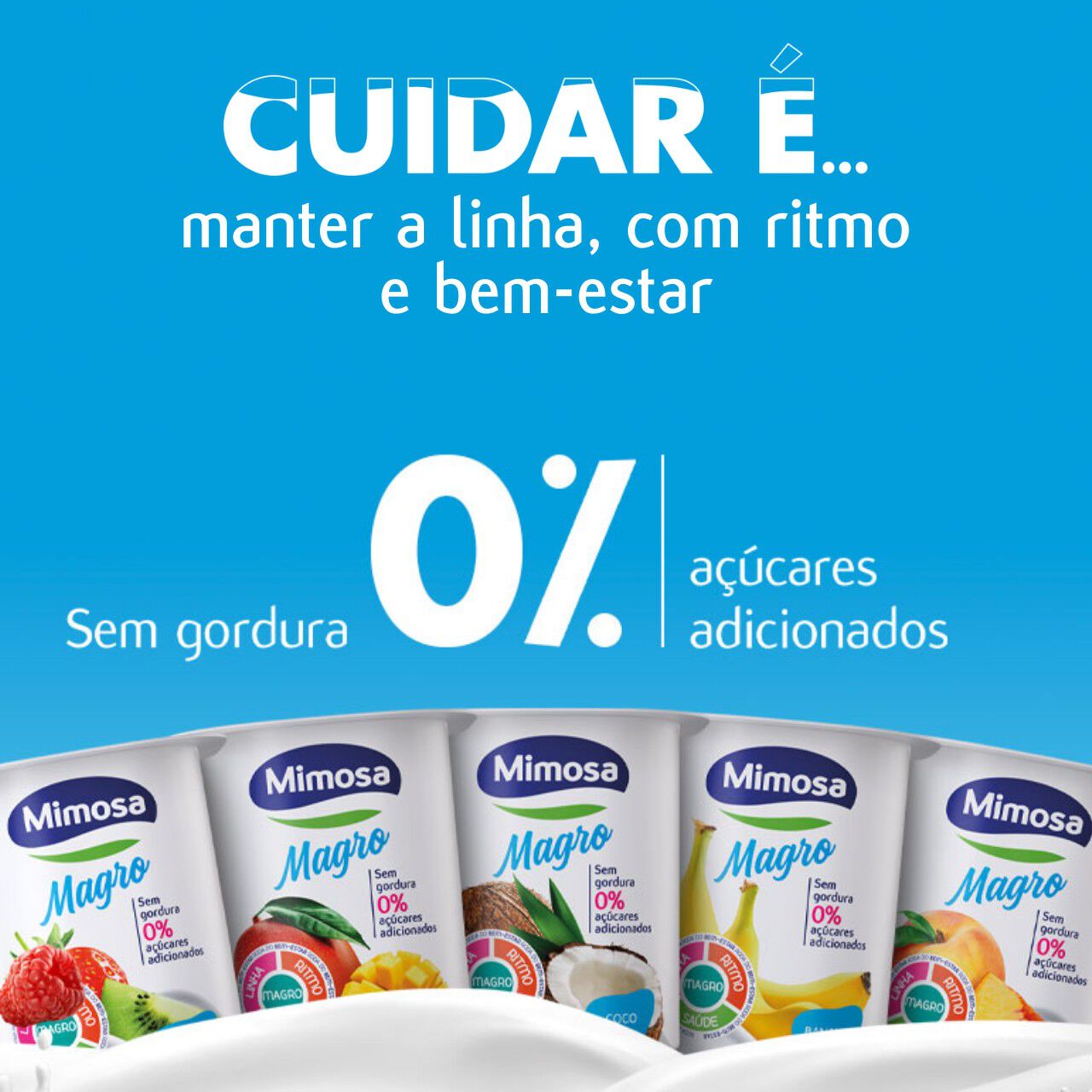 IOGURTE MIMOSA AROMA MAGRO MORANGO E C&Ocirc;CO LEVE 6 PAGUE 4 6X120G image number 1