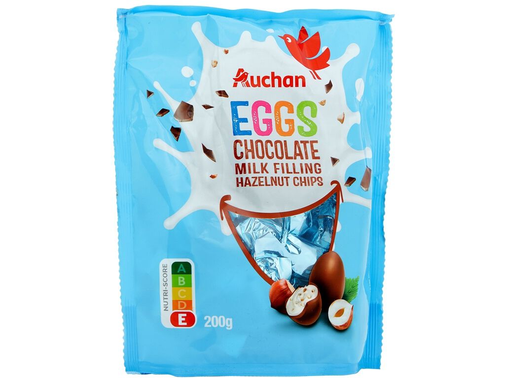 OVINHOS CHOCOLATE AUCHAN RECHEIO LEITE E AVEL&Atilde; 200G image number 0