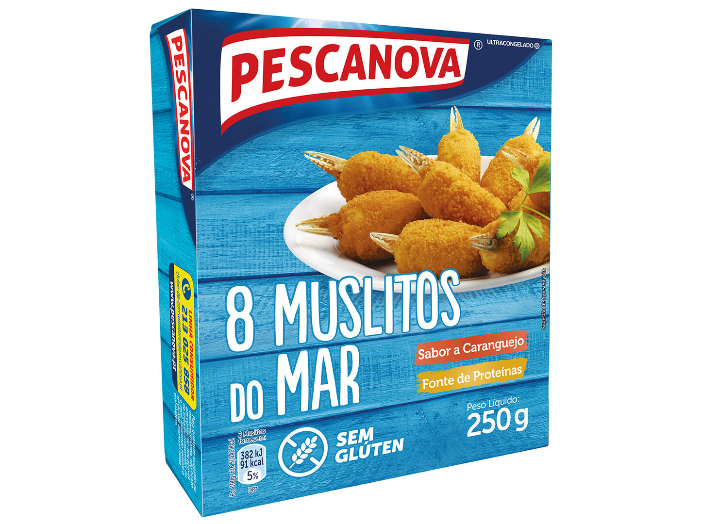 MUSLITOS DO MAR PESCANOVA SEM GL&Uacute;TEN 250G image number 0