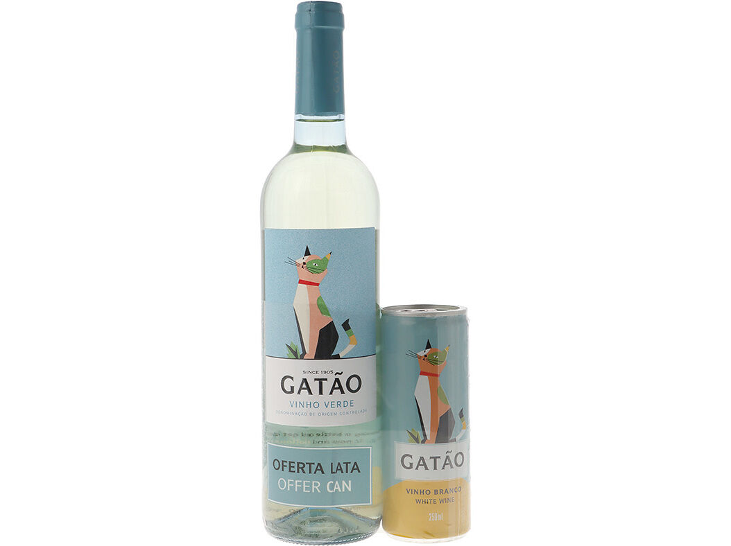 VINHO BRANCO GAT&Atilde;O VINHOS VERDES 0.75L OFERTA LATA image number 0