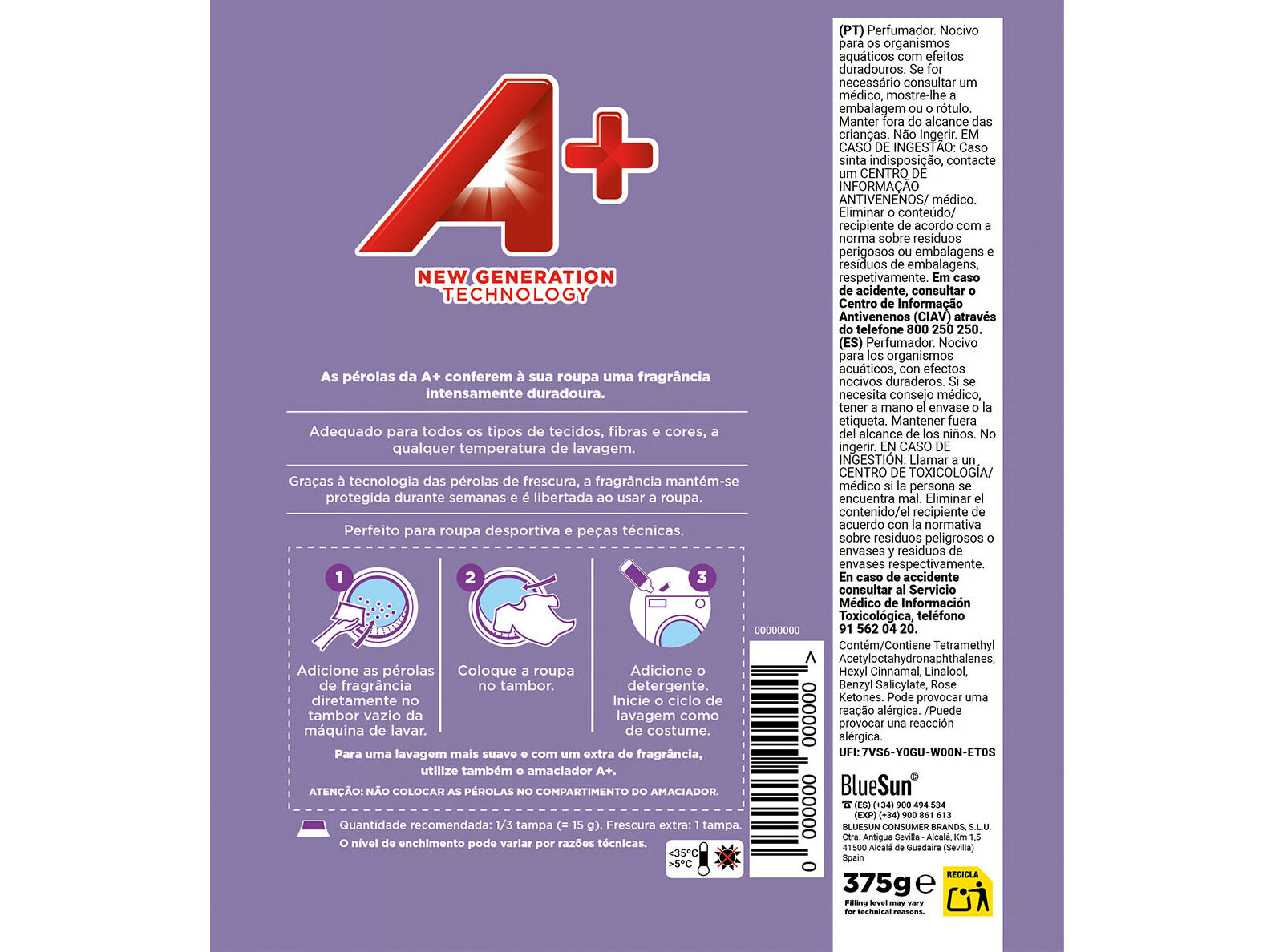 INTENSIFICADOR P&Eacute;ROLAS A+ ESS&Ecirc;NCIA P&Uacute;RPURA 375GR image number 1