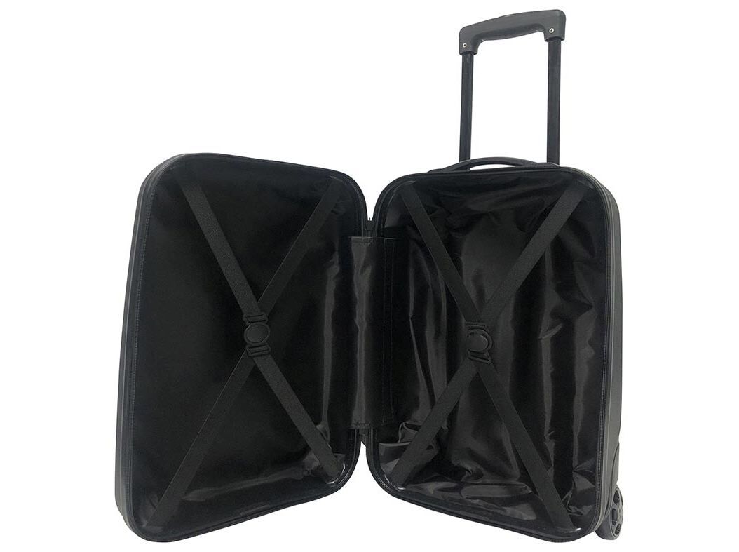 MALA DE CABINE R&Iacute;GIDA POLEGAR PRETO 2 RODAS 49CM image number 6