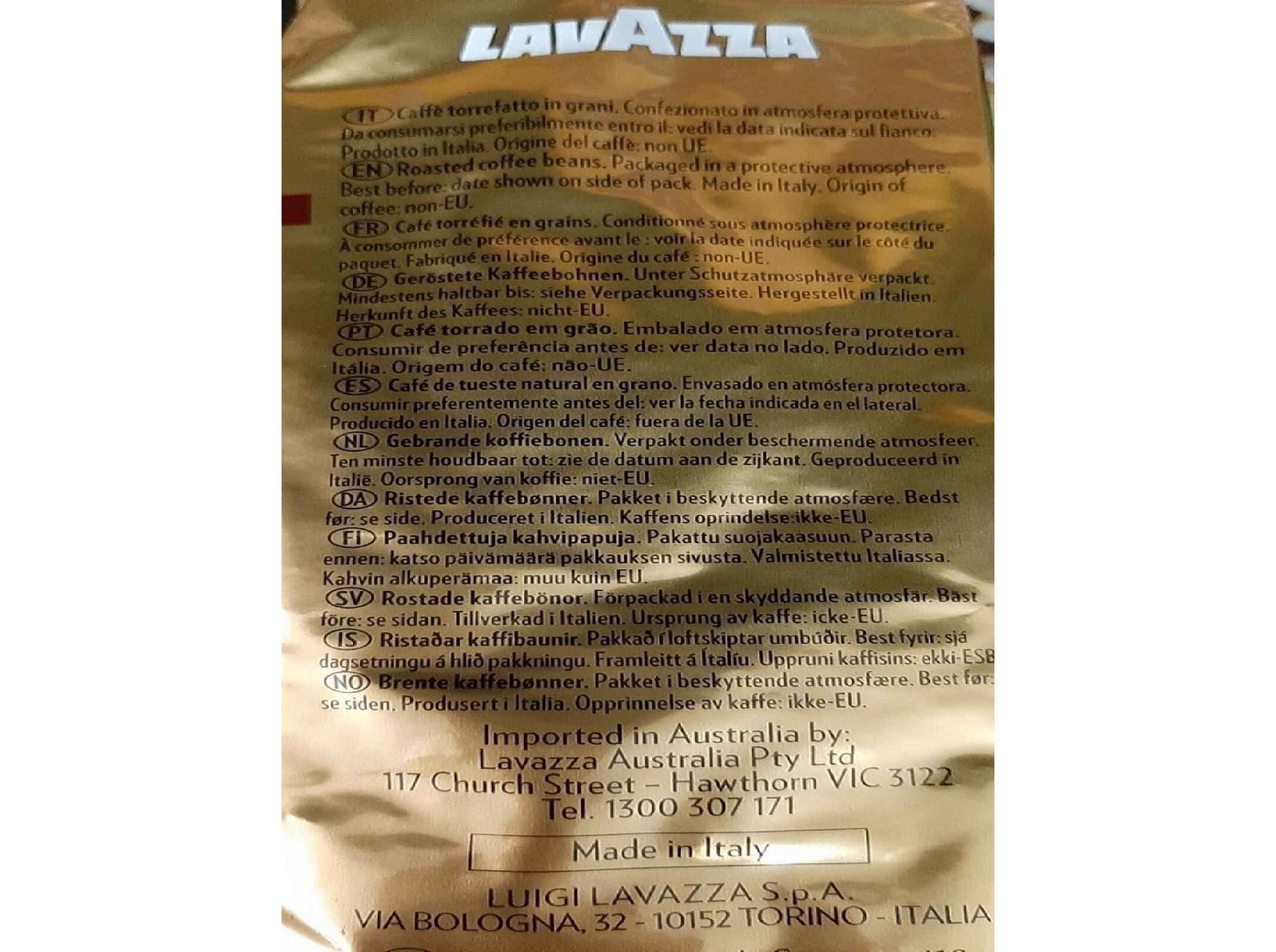 CAF&Eacute; LAVAZZA EM GR&Atilde;O NORMAL QUALIT&Aacute; ORO 500G image number 1