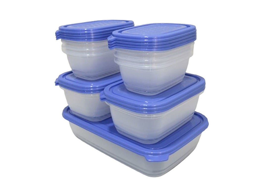 CONJUNTO DE 13 CAIXAS HERM&Eacute;TICAS ACTUEL PL&Aacute;STICO AZUL 0.5LX8+1.0LX4+2.7LX1