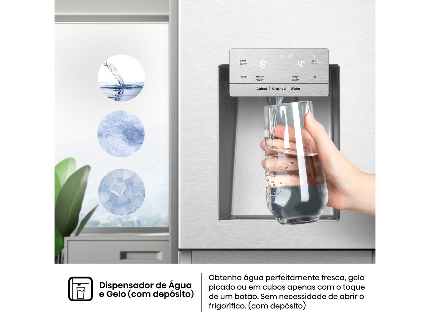 FRIGOR&Iacute;FICO AMERICANO HISENSE RS818N4TIE1 (NO FROST E 179CM 632L LOOK INOX) image number 9