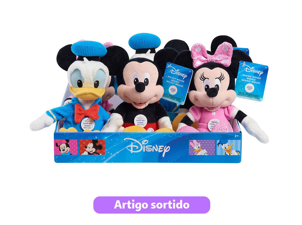 PELUCHE MICKEY MOUSE COM SOM MODELOS SORTIDOS image number 0