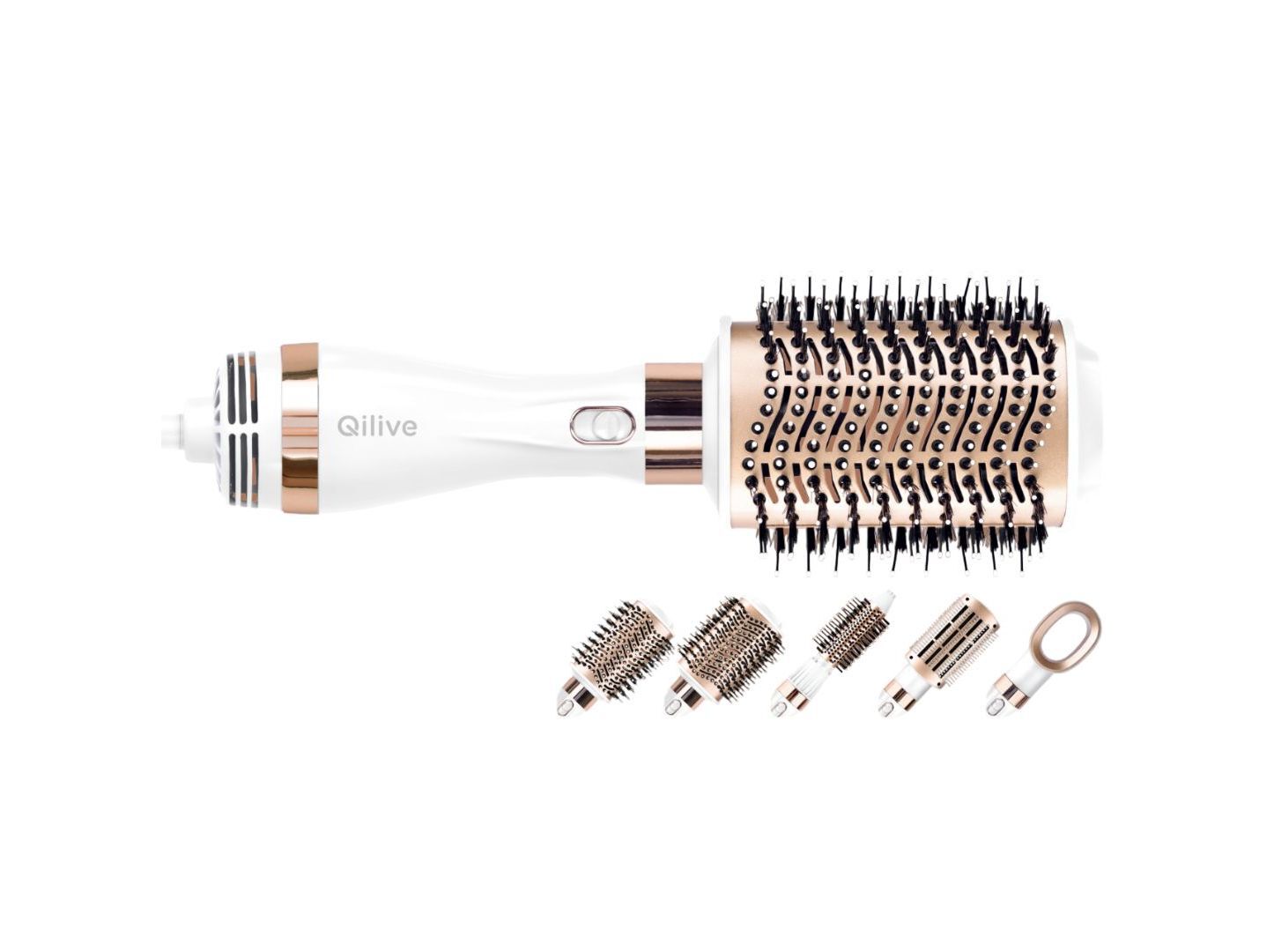 ESCOVA MODELADORA QILIVE Q.7880 BRANCA 5 EM 1