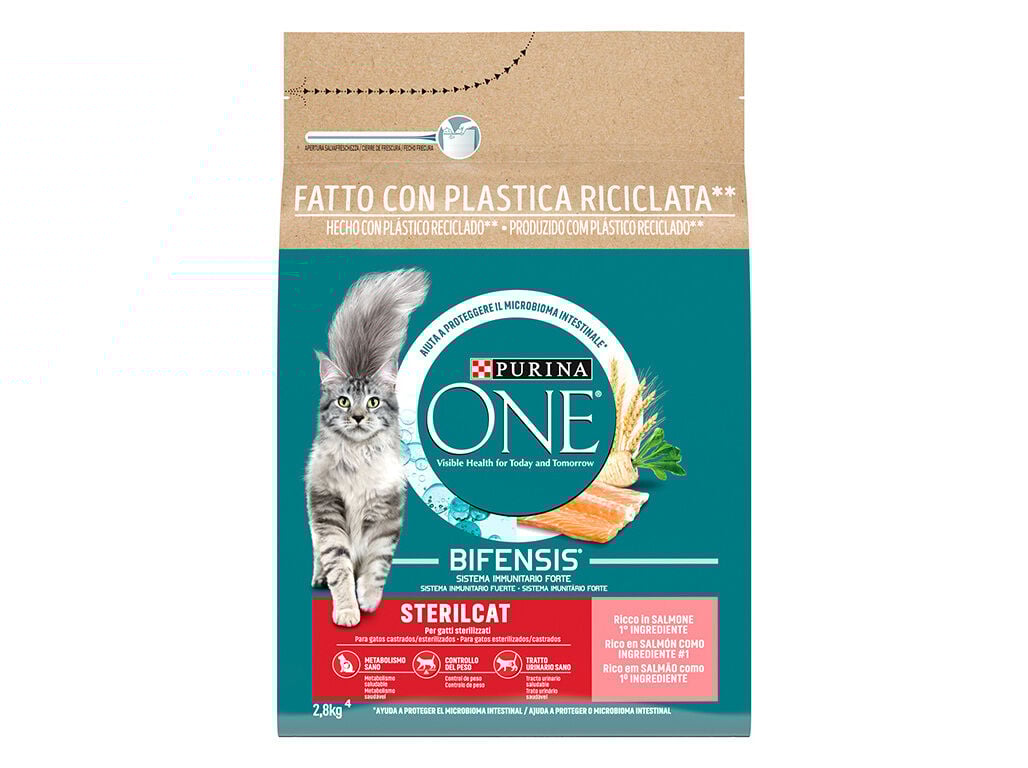 RA&Ccedil;&Atilde;O PARA GATO PURINA ONE ESTERILIZADO COM SALM&Atilde;O 2.8KG image number 1