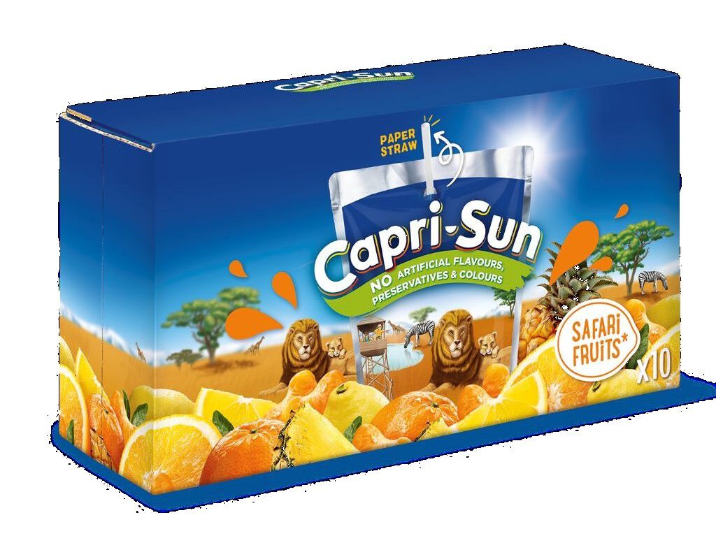 REFRIGERANTE SEM G&Aacute;S CAPRI-SUN SAFARI 10X0.20L