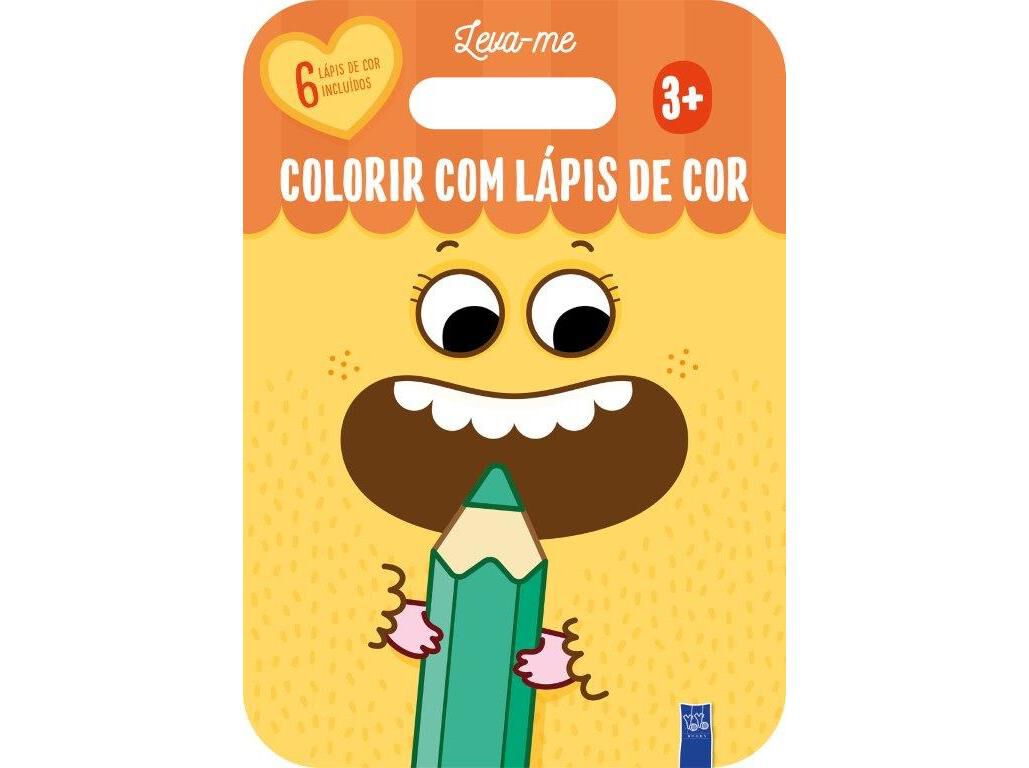 LIVRO LEVA-ME COLORIR COM L&Aacute;PIS DE COR AMARELO image number 0