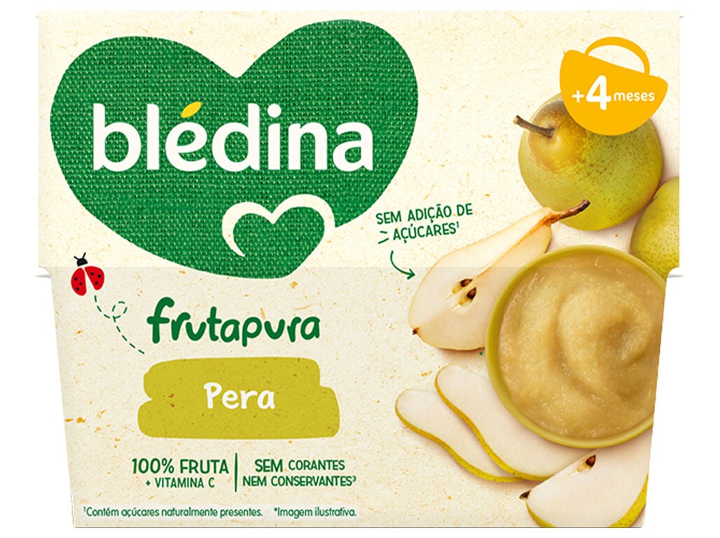FRUTA BLEDINA 100% P&Ecirc;RA 4X95G