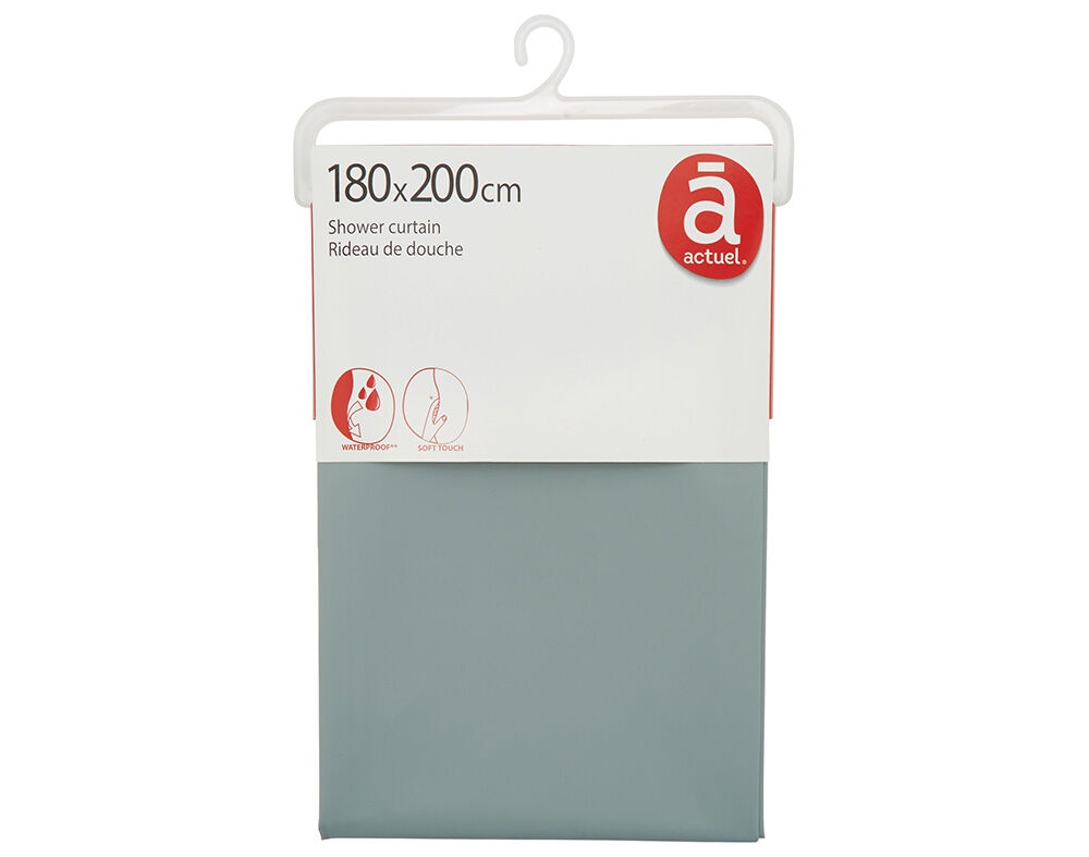 CORTINA PARA DUCHE SEM ARGOLAS ACTUEL CINZENTO 180X200CM image number 1