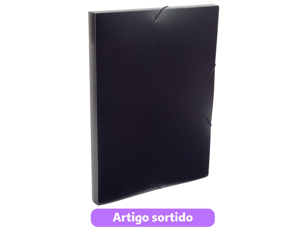 CAPA COM EL&Aacute;STICOS A4 E ABAS VIQUEL OPACA LOMBADA 3CM CORES SORTIDAS image number 1