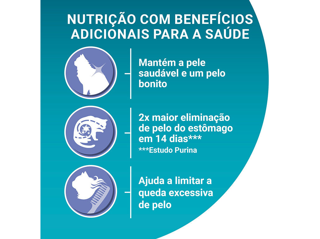 RA&Ccedil;&Atilde;O PARA GATO PURINA ONE PELE E P&Ecirc;LO 800G image number 3