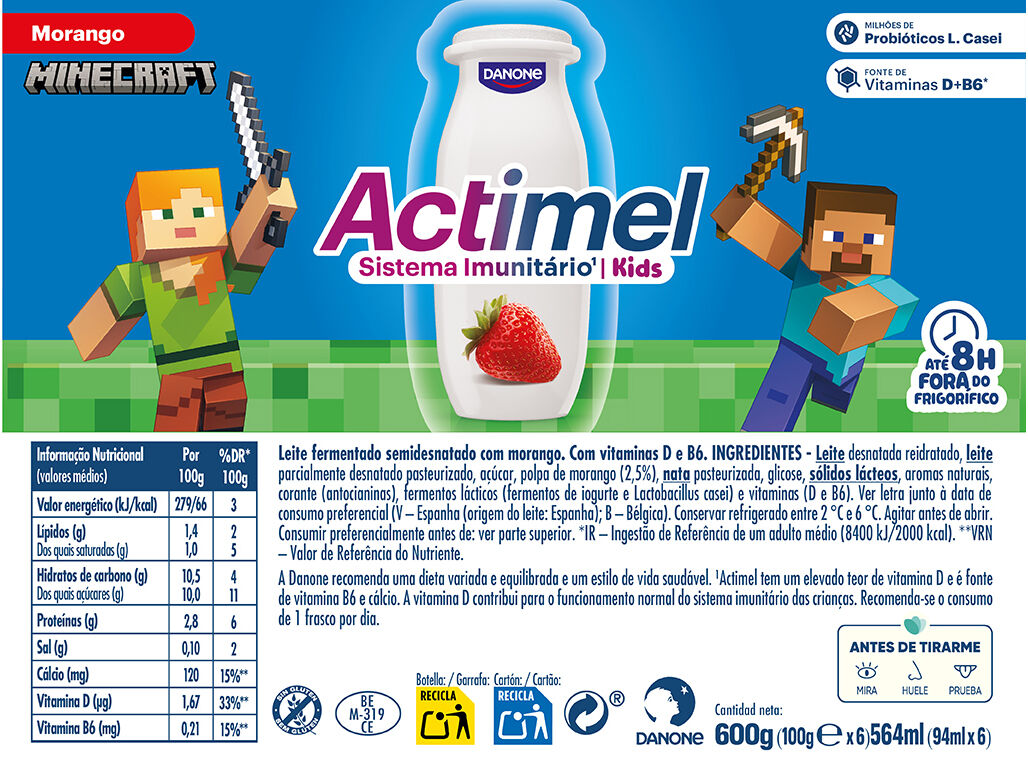IOGURTE INFANTIL ACTIMEL MORANGO 14X100G image number 1